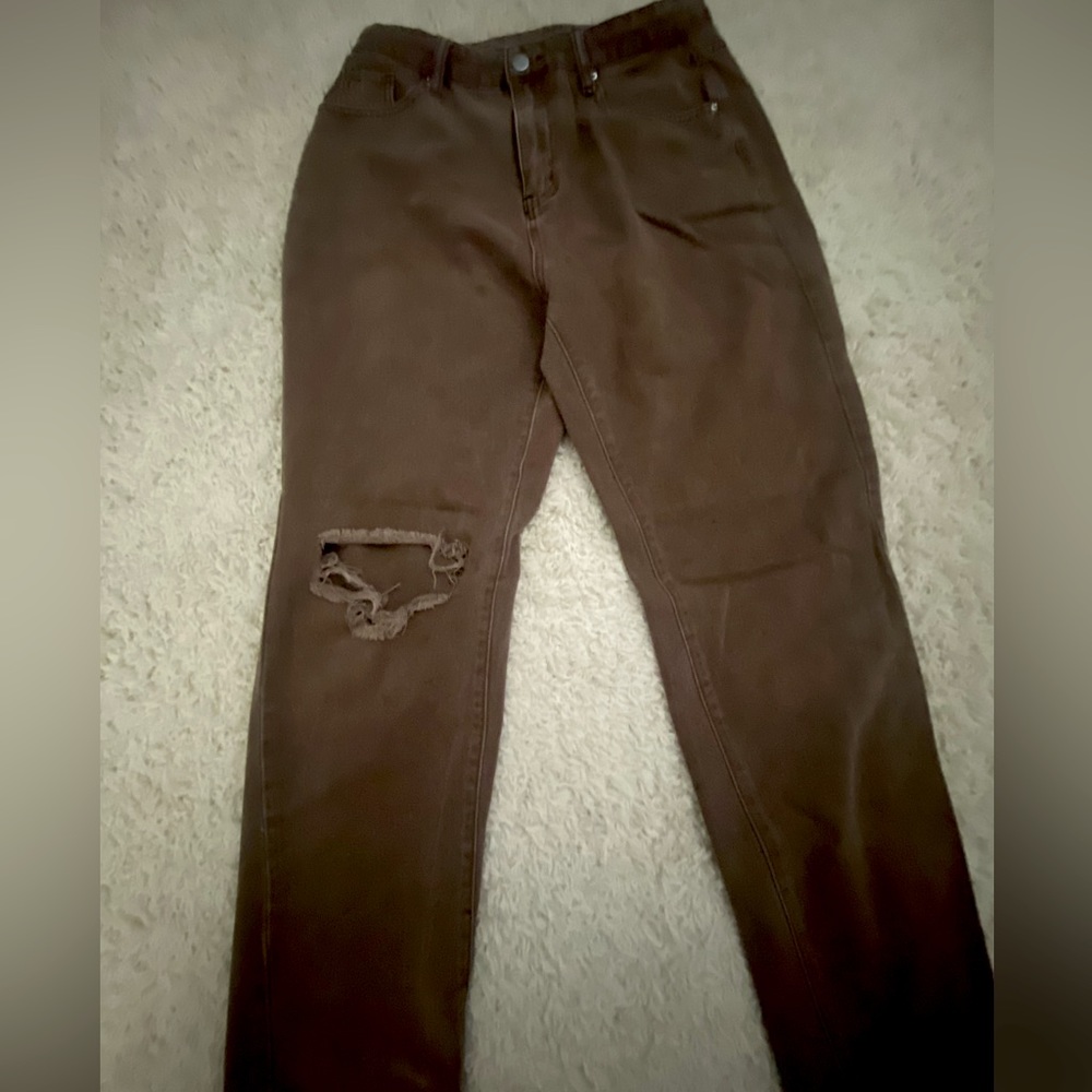 Ripped knee straight leg jeans - Picture 1 of 2